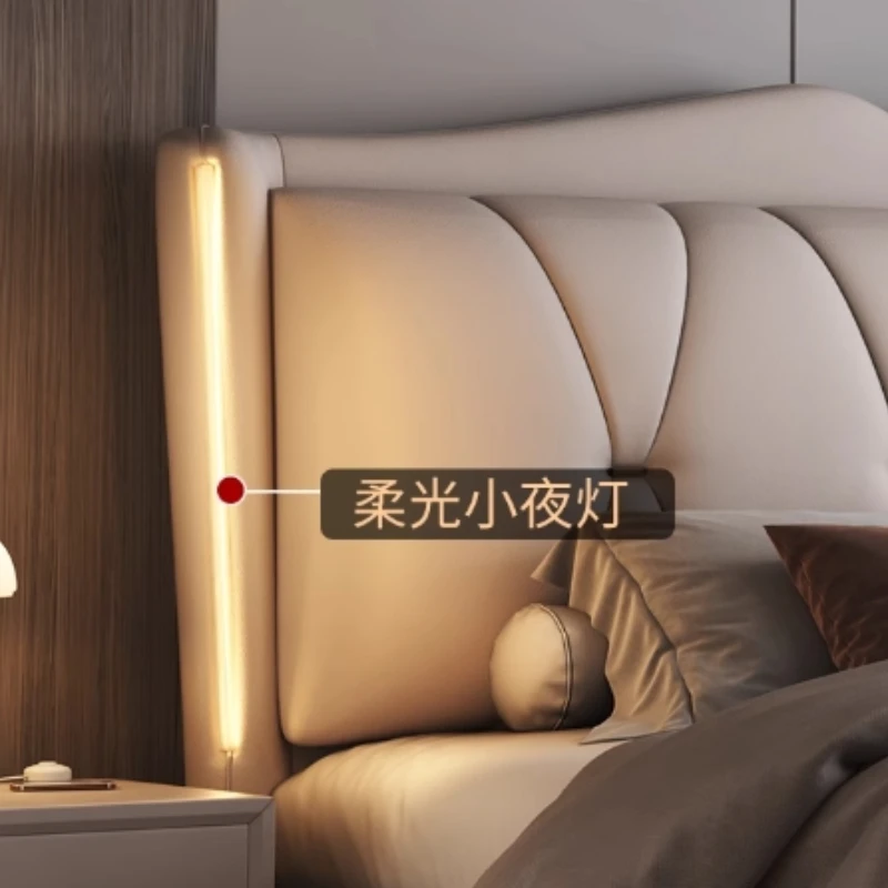 Роскошная двуспальная кровать с каркасом современные полки King Size полная Twin Queen