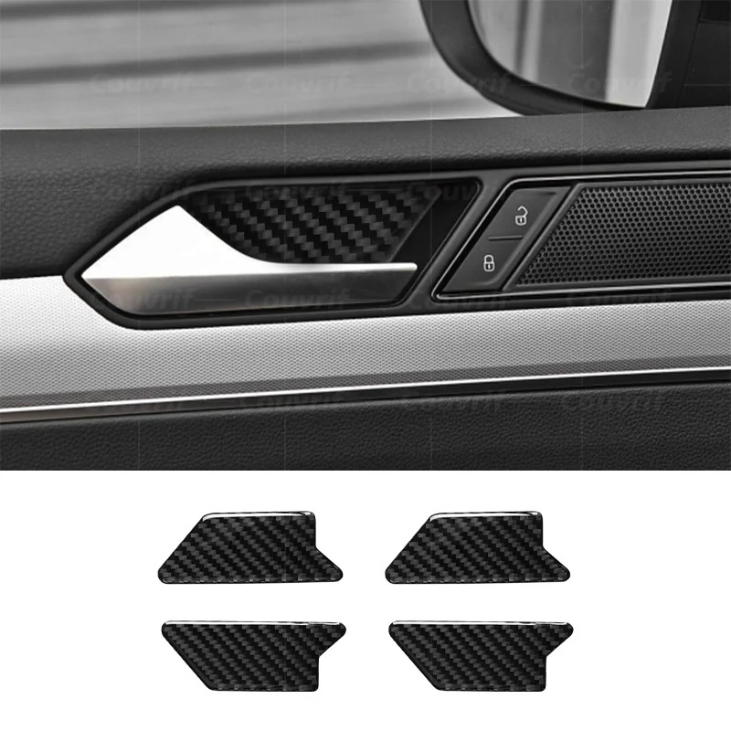 

Carbon Fiber Car Cover Car Door Switch Handle Inner Door Bowl Decorative Sticker For VW Magotan B8 B8.5 CC 2017-2021 Accessories