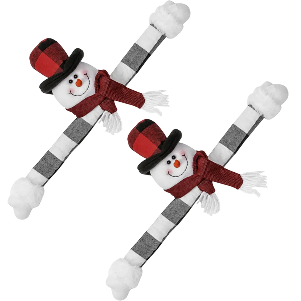 

Curtain Christmas Snowman Windowtopper Tree Xmas Rope Ties Decorationplush Bottleclamp Drapery Hook Tieback Tie Buckle Holdback