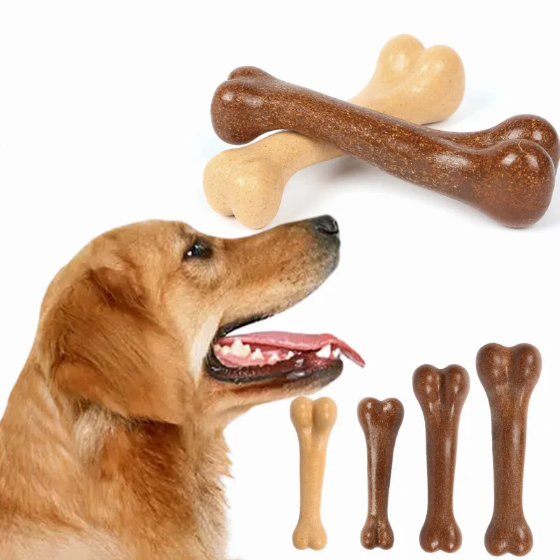 

Nearly Indestructible Dog Bone Natural Non-Toxic Anti-bite Puppy Toys For Small Medium Large Dog Pet Chew Game Dental Care Stick