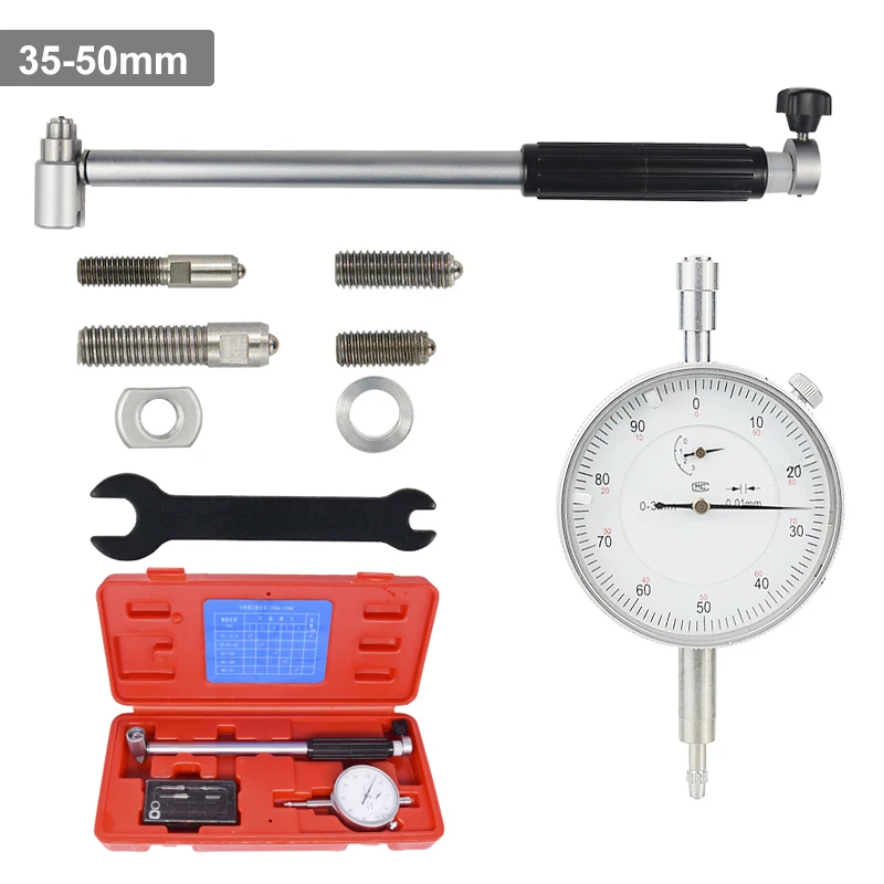  Inside Dial Indicator18-35mm 35-50mm Measurement Instrument 0.01mm Metal For Precision Tool Woodworking Measurement Tools