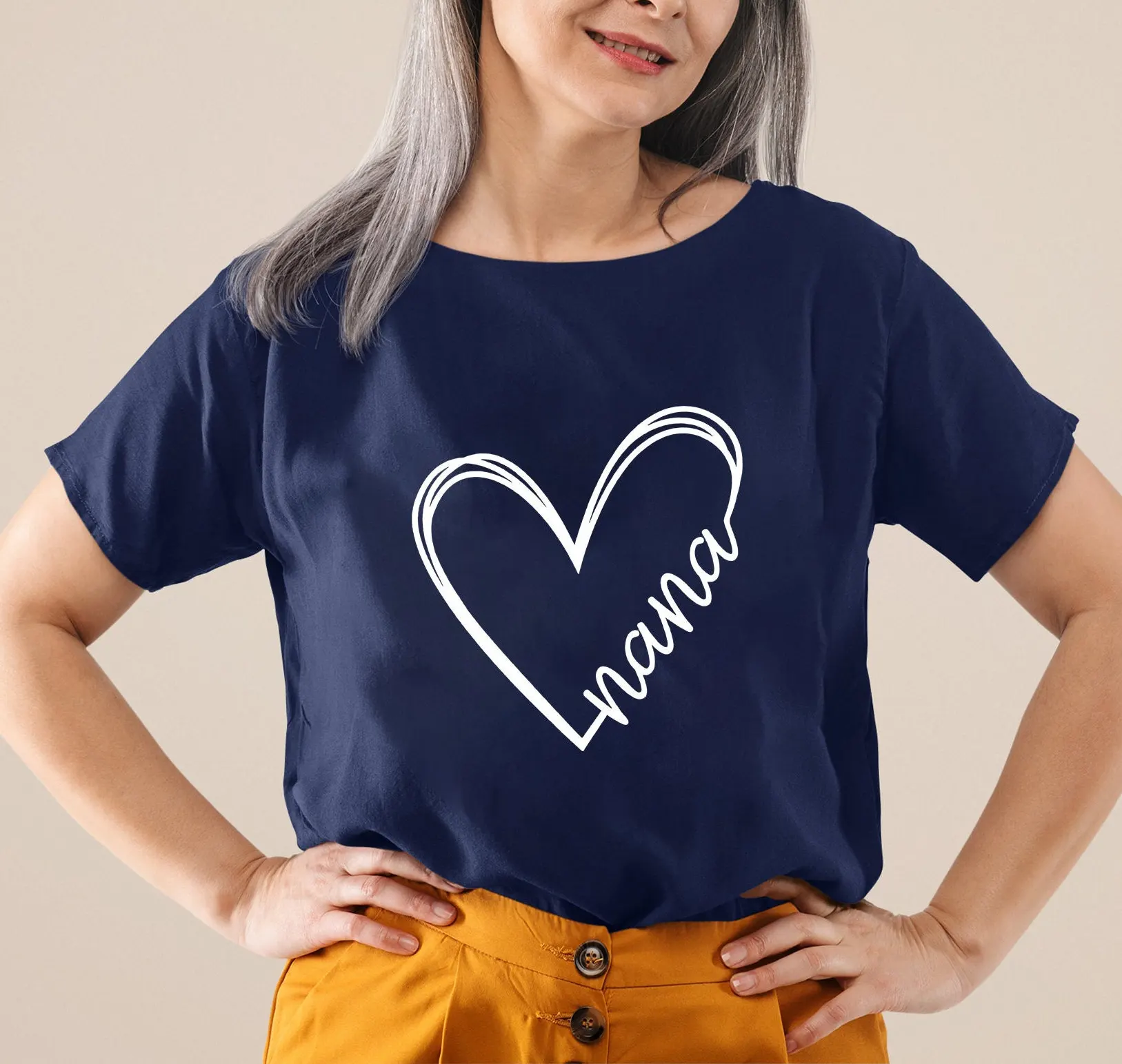 Футболка Nana Heart милая для бабушки Мими Джиджи