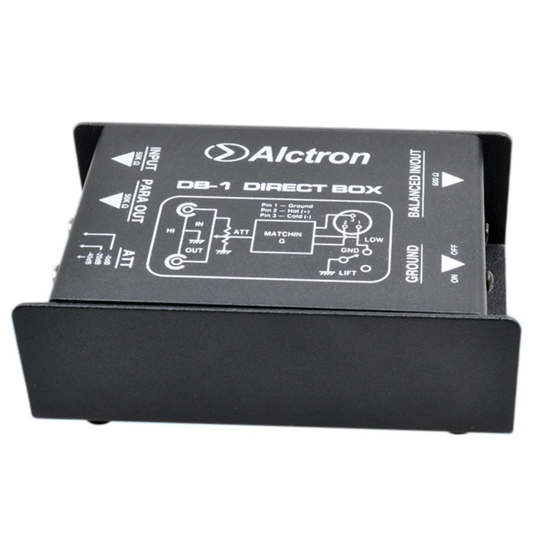 Alctron DB-1 одиночный пассивный преобразователь импеданса DIBOX Front Stage Effector DI Box