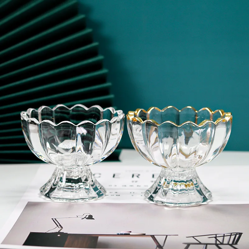 

Wholesale Glass Dessert Cup Influencer-style Ice Cream Cup Sorbet Cup Milkshake Cup Kitchen Dessert Shop Utensils