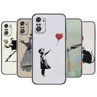 banksy art phone case for xiaomi mi 11 lite pro ultra 10s 9 8 mix 4 fold 10t 5g black cover silicone back prett
