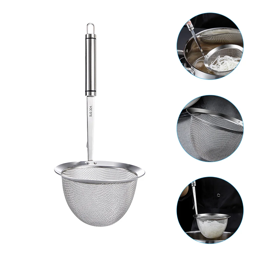 

Stainless Steel Fence Straining Basket Home Kitchen Noodle Strainer Spoon Restaurant Colander Cooking Household