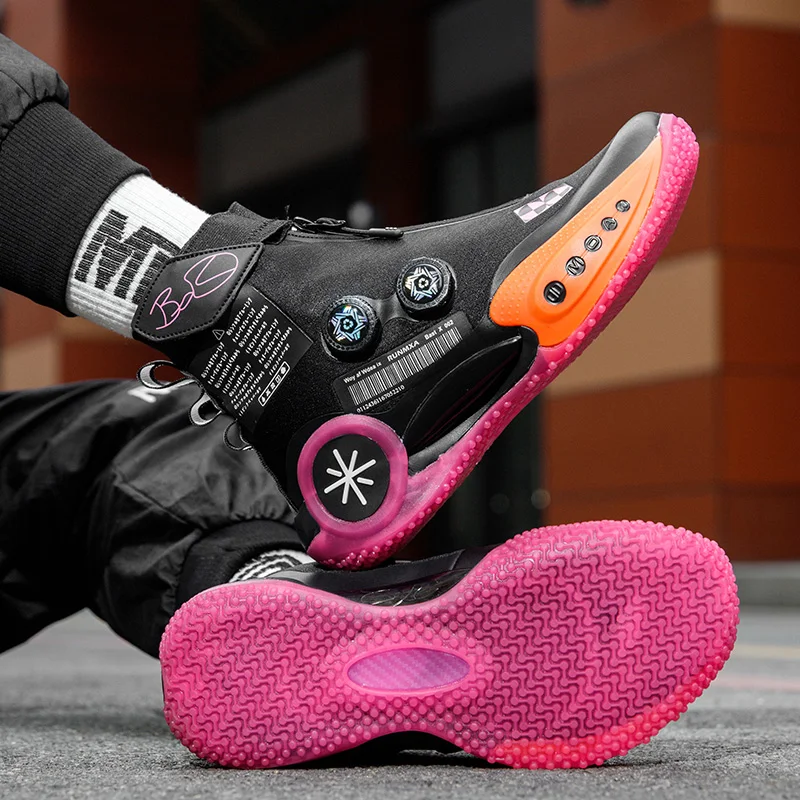 Hot Sale Men's Basketball Shoes Sports Couple Fashion Shoes Comfortable Breathable Youth Street Combat Basketball Sneakers