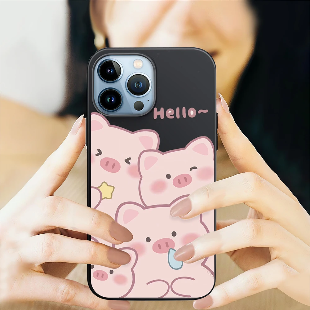 

Cute Cartoon Pig Phone Case For IPhone 13 Pro Max Mini 12pro Cases for iPhone 14 12 11 ProMax X XR XS Max 7 Plus 8 SE 6 Cover