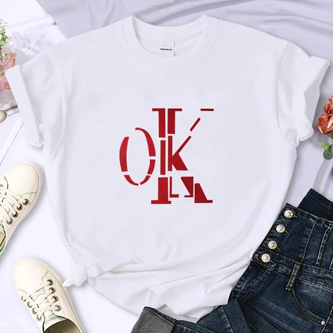 Женская футболка из хлопка  Luxury Brand