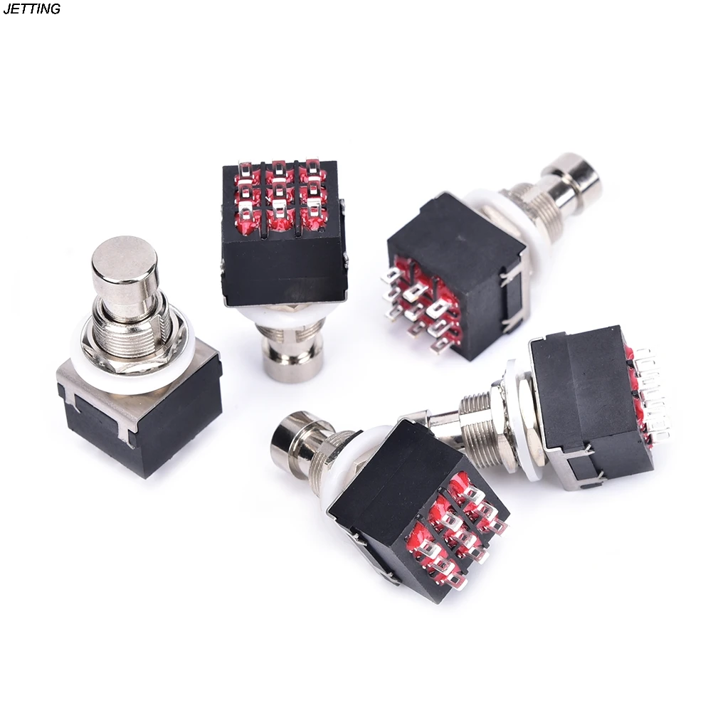 

5Pcs 3PDT 9-Pin Guitar Effects Stomp Switch Pedal Box Foot Metal True Bypass