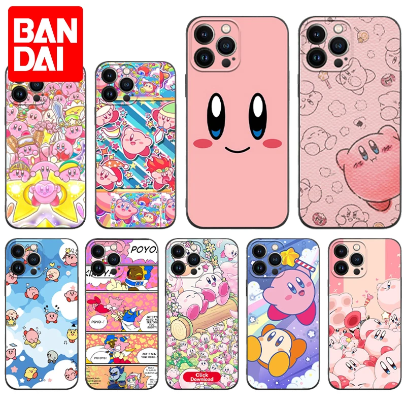hot game kirby cute phone case for iphone 13 11 pro max 12 mini xs max x xr 7 8 plus back cover soft tpu shell fundas coque cell free global shipping