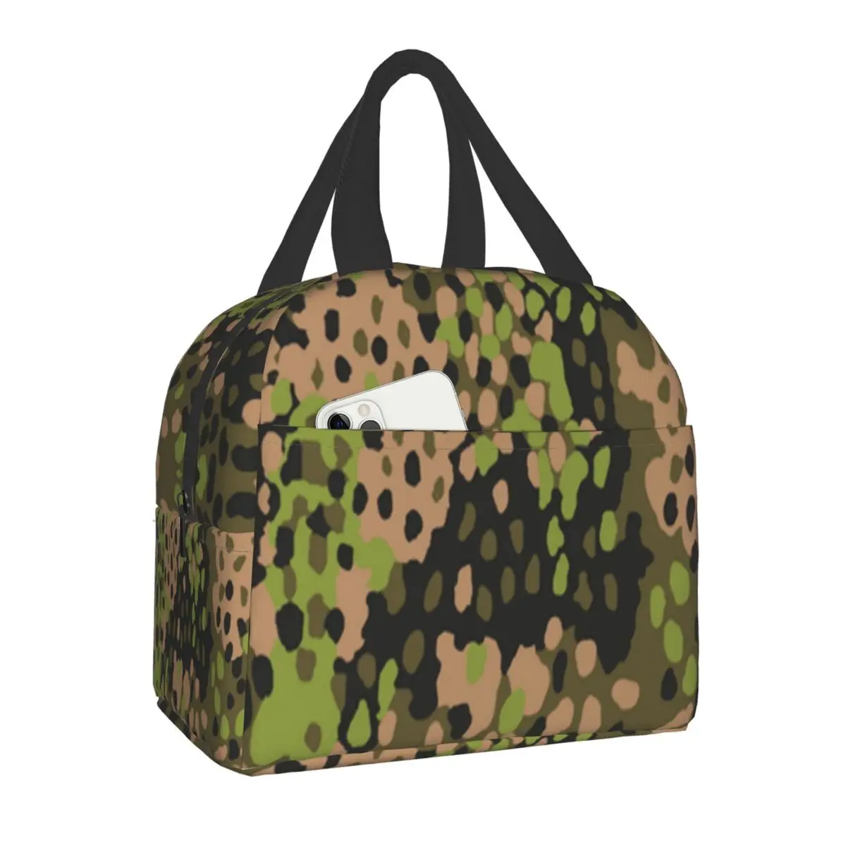 WW2 Camo Lunch Box Women Portable Germany Arm Military Camouflage Cooler Thermal Food Insulated Lunch Bag Kids School Bento Box