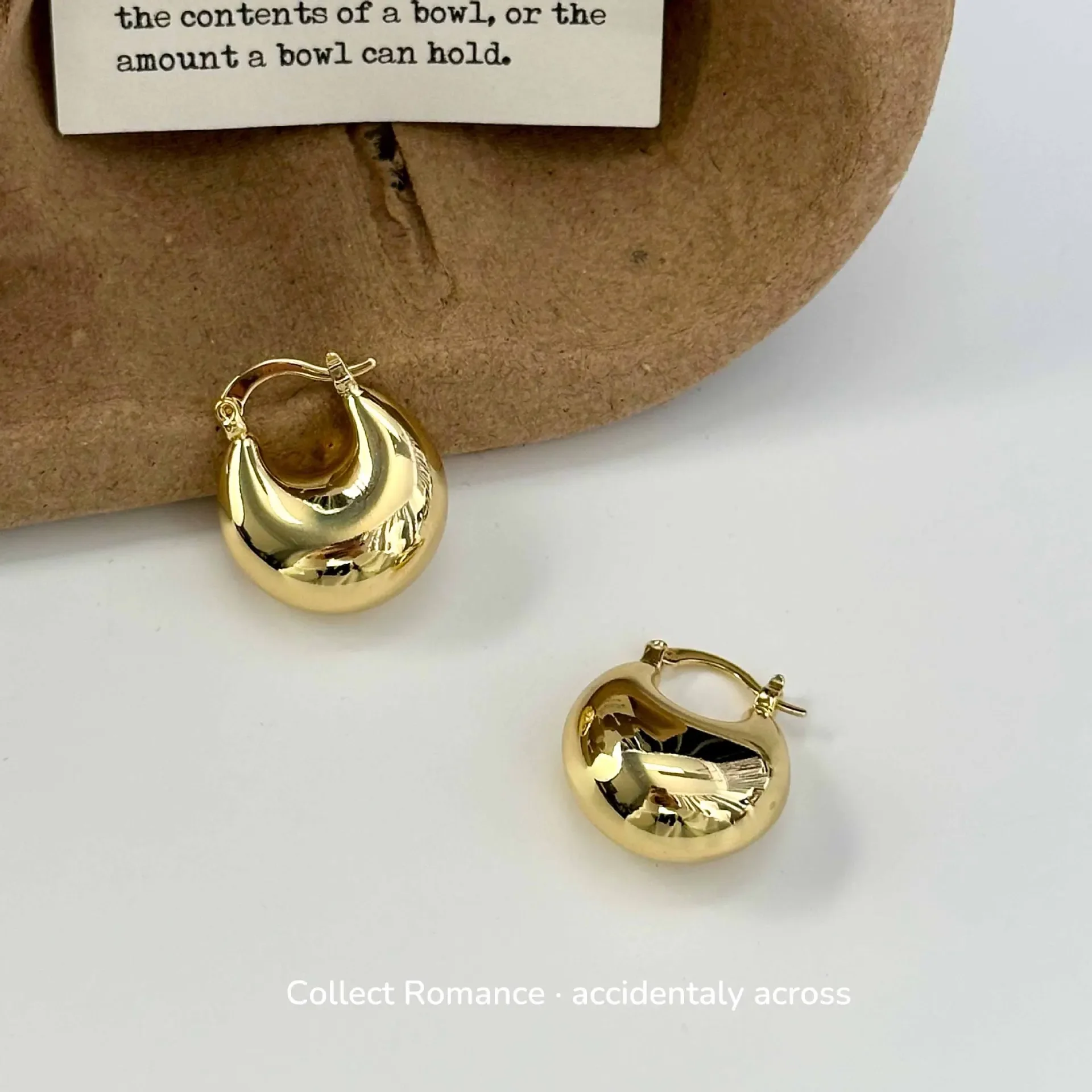 Высококачественные глянцевые серьги C в форме барабана U-образные барабанные с