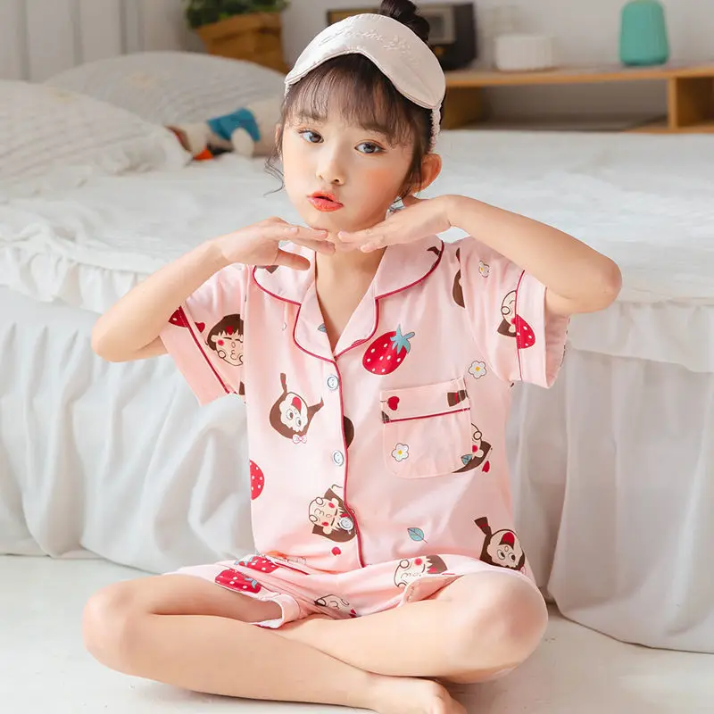 Новый комплект Подростковая Пижама с авокадо летняя коротким рукавом Детская