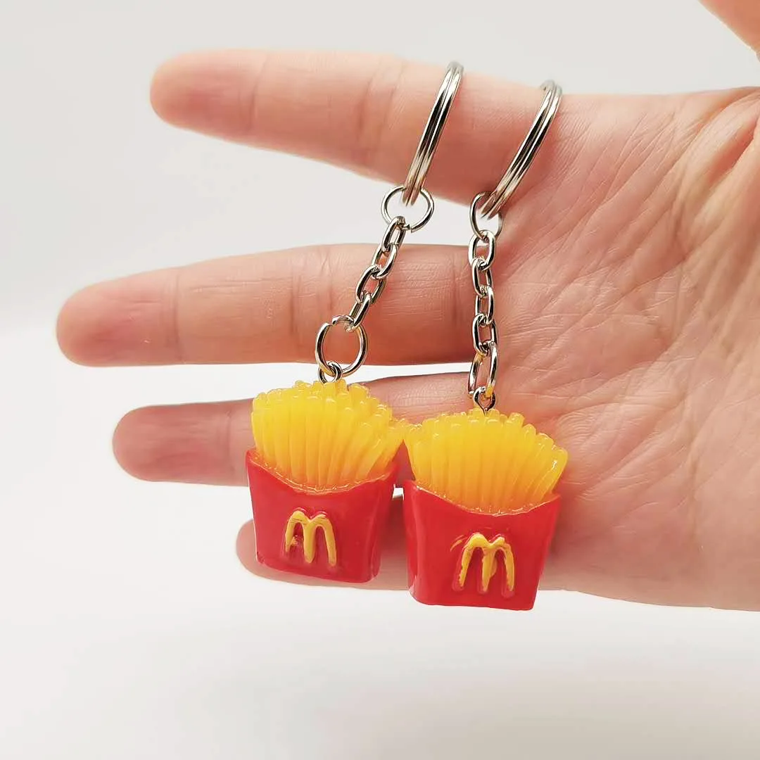 1PCSCreative small french fries keychain bag pendant simulation food promotion gift event giveaway |