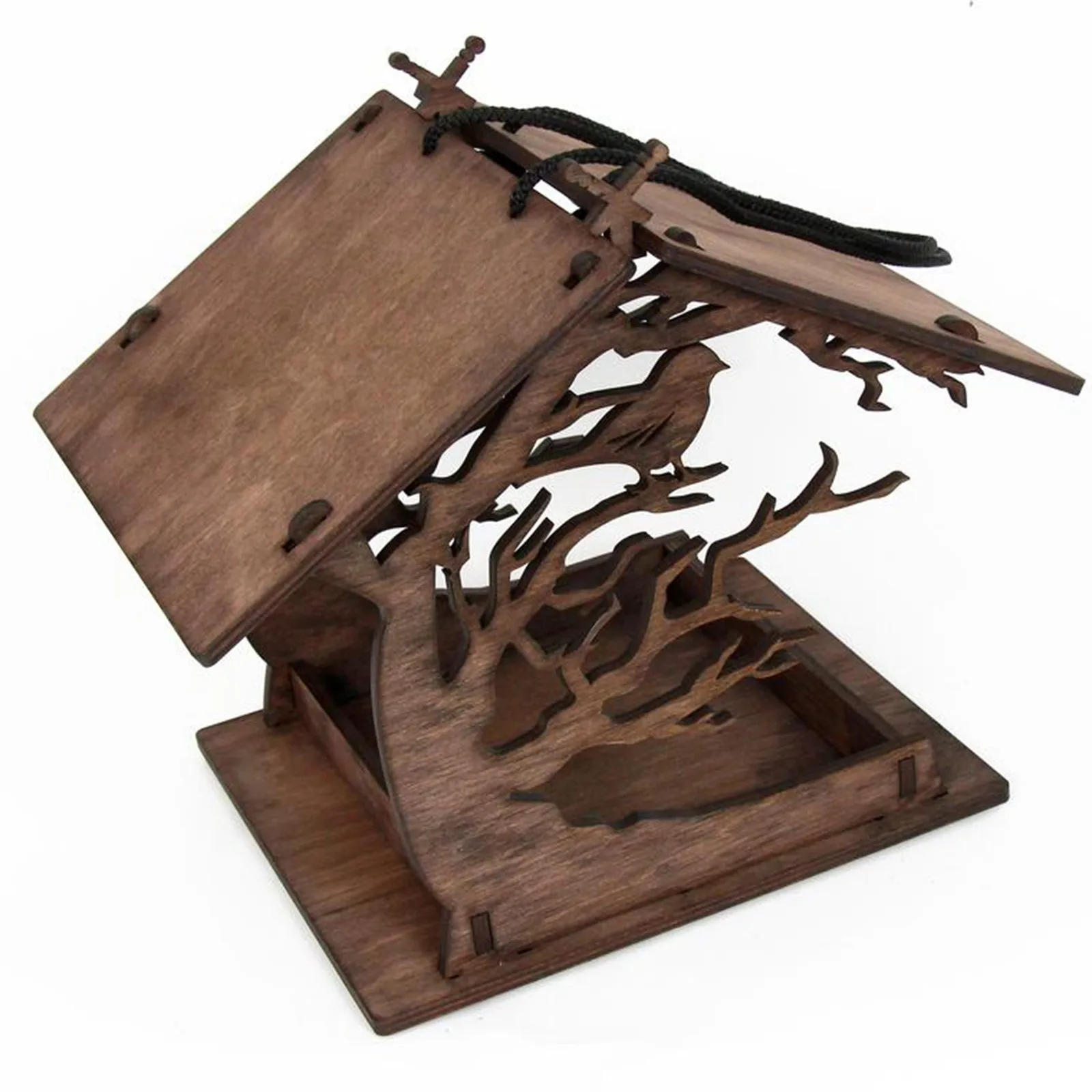 

over The Planter Hooks Feeder Charming Home Balcony Villa Pet DIY Wooden Courtyard Garden Patio Lawn & Squirrel X Feeder