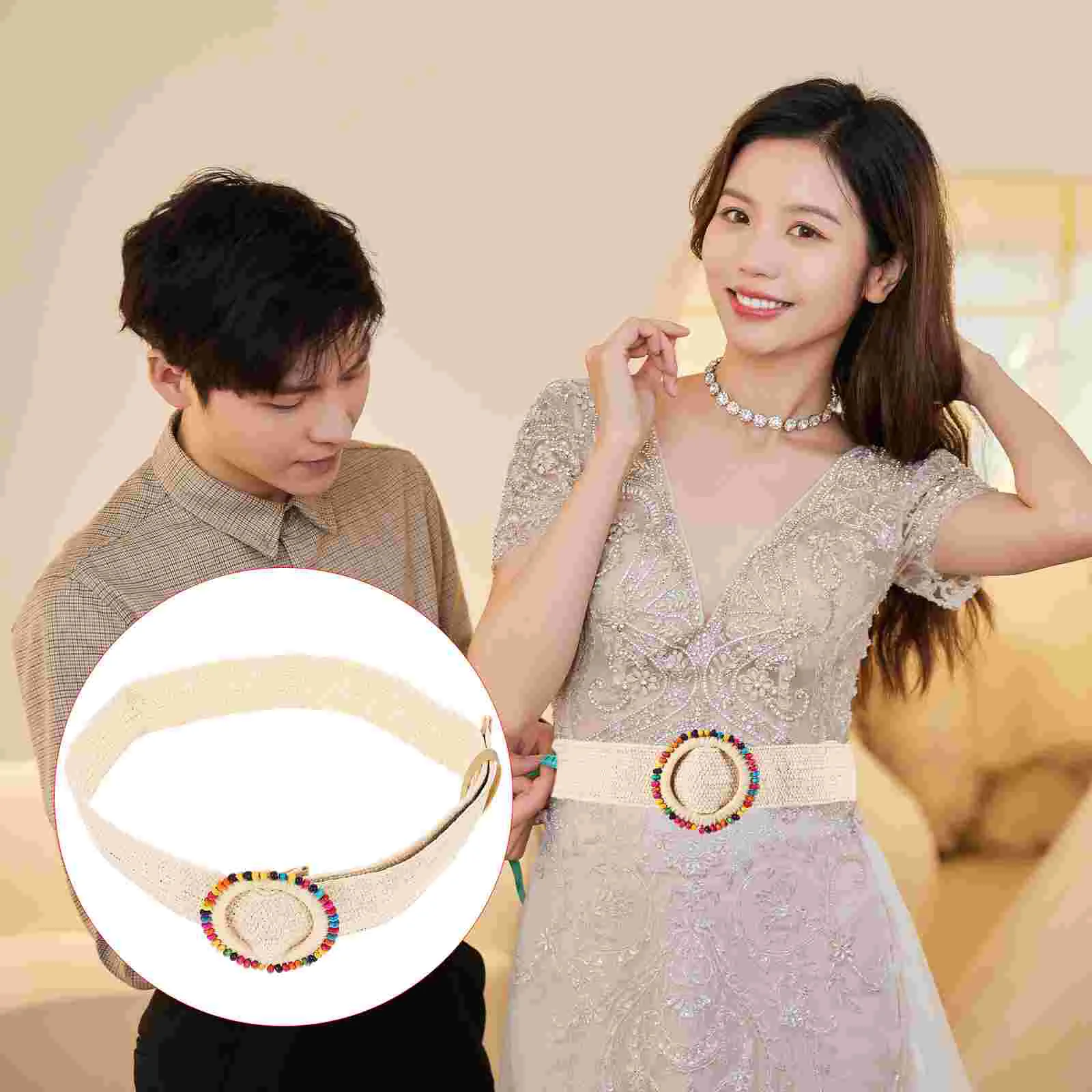 

Пояс женский плетеный эластичный, пояс-стрейч для платьев, весна-лето