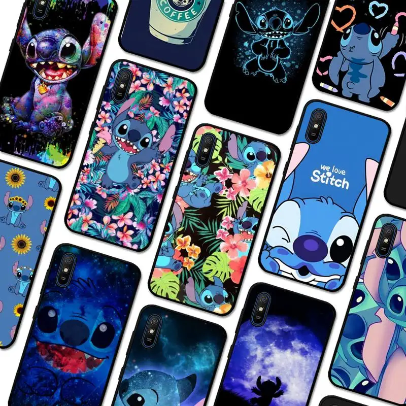 

Disney Cute Cartoon Stitch Phone Case for Redmi 5 6 7 8 9 A 5plus K20 4X 6 cover