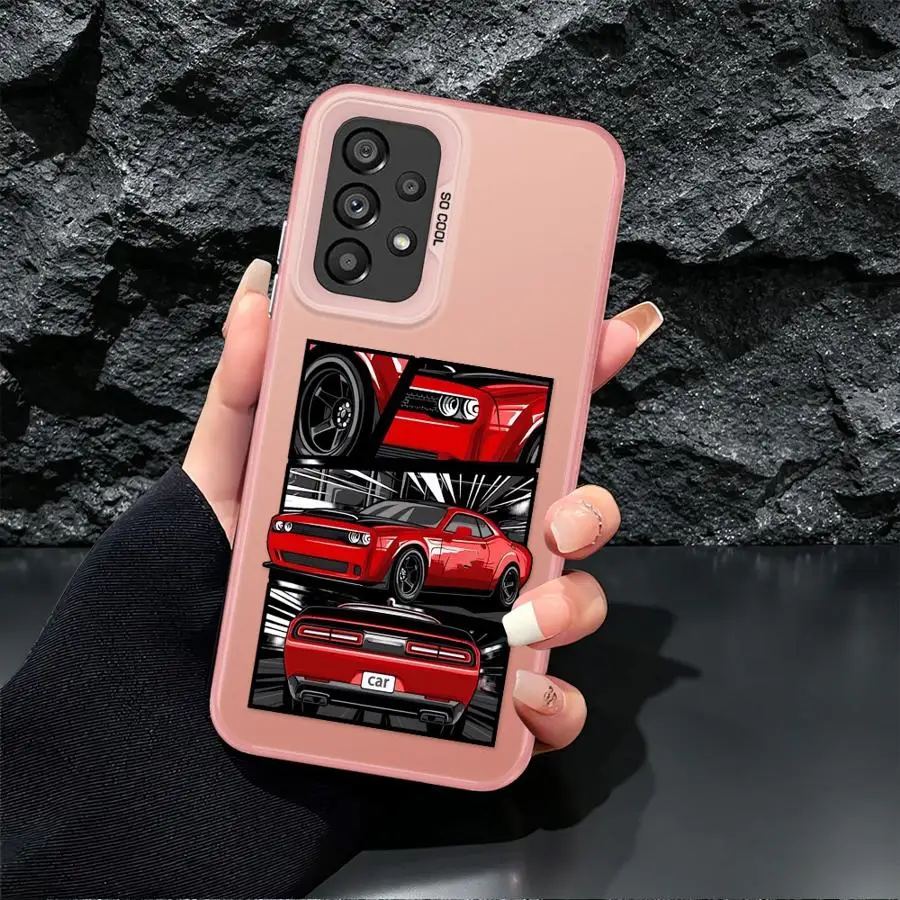 Чехол для Samsung Galaxy A06 A07 A04 A05 A54 A51 A52 A71 A50 A72 A56 A03 A10 A20, задняя крышка для телефона, дизайн «Мускул-кар» с мультяшным рисунком (art.: 3920db1978d09) - 3920db1978d09