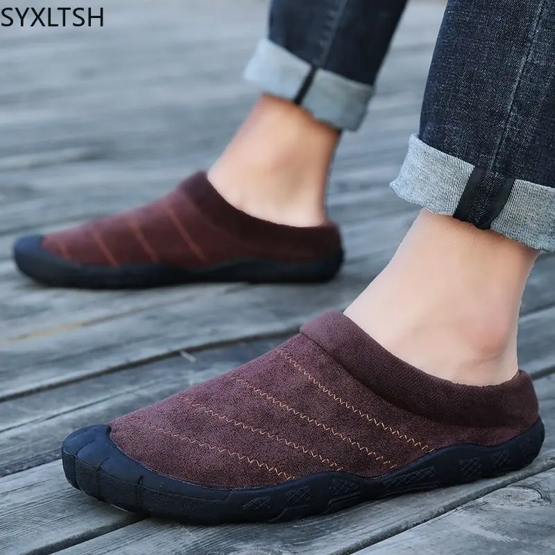 

Тапки мужские теплые, полуботинки, роскошные повседневные, зимняя обувь, тапки для мужчин