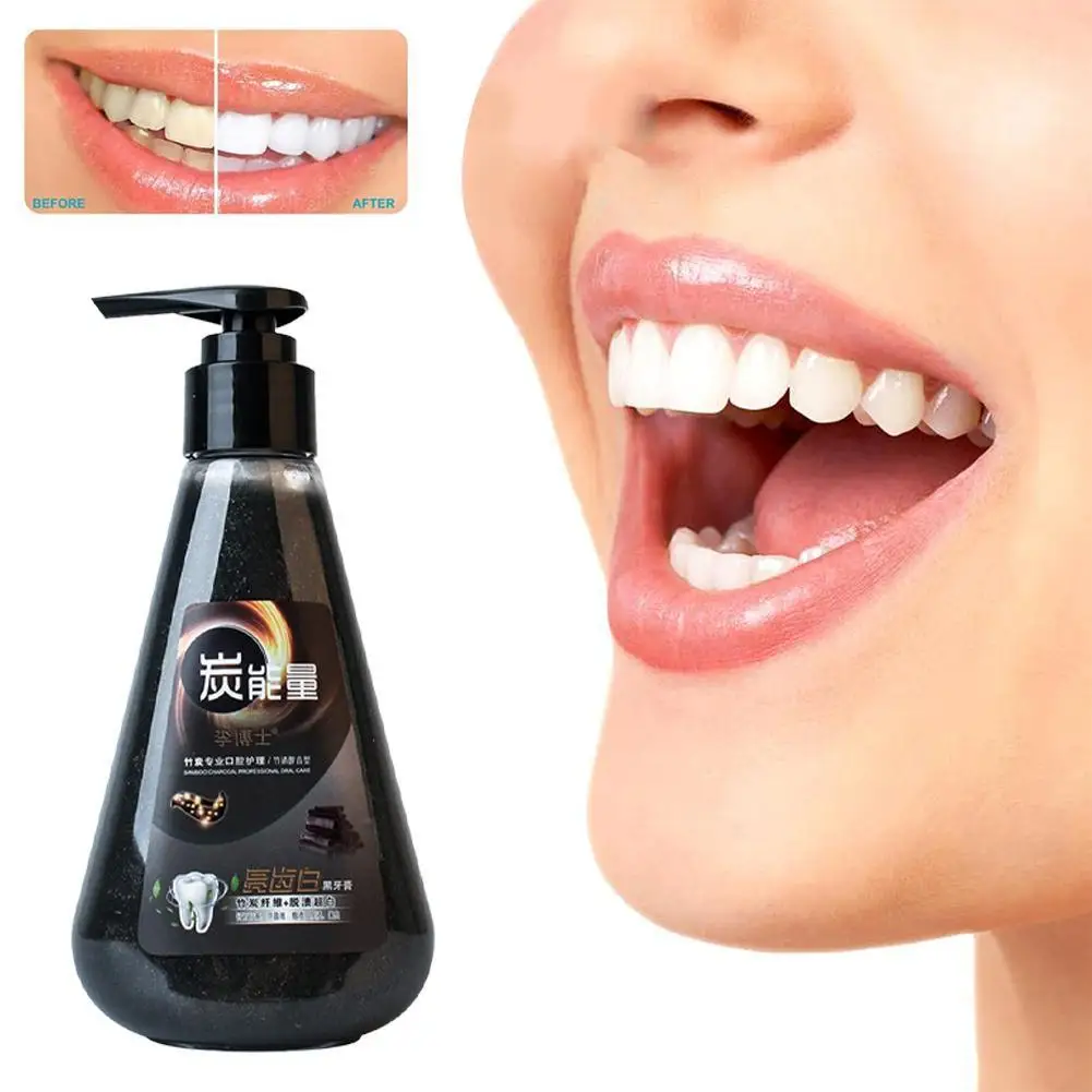 

Зубная паста из углеродного бамбука, черная, отбеливающая, Глубокая чистка зубов, уход за полостью рта, отбеливание зубов, красота, здоровье, стоматология