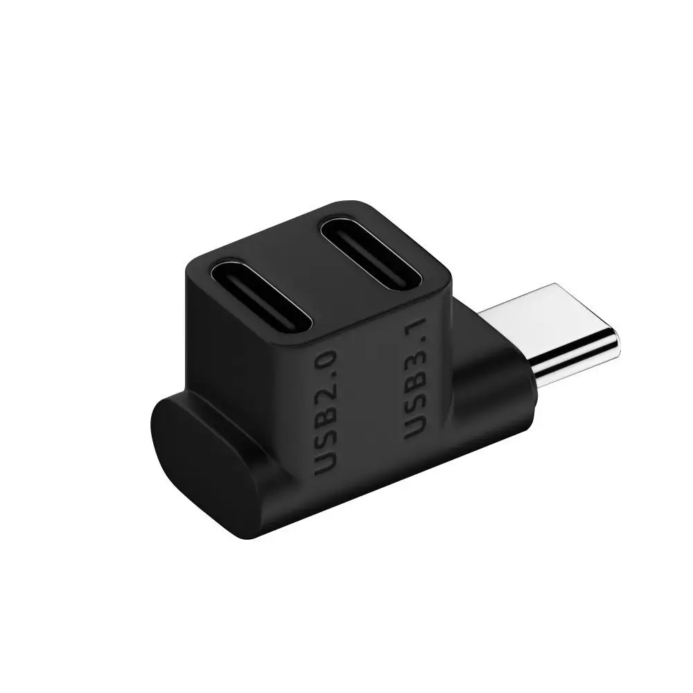 Фото И адаптер USB-концентратора для ноутбука, планшета 2 в 1, адаптер USB C, адаптер для быстрой зарядки, прямоугольный преобразователь, удлинитель USB C на 90 градусов №4