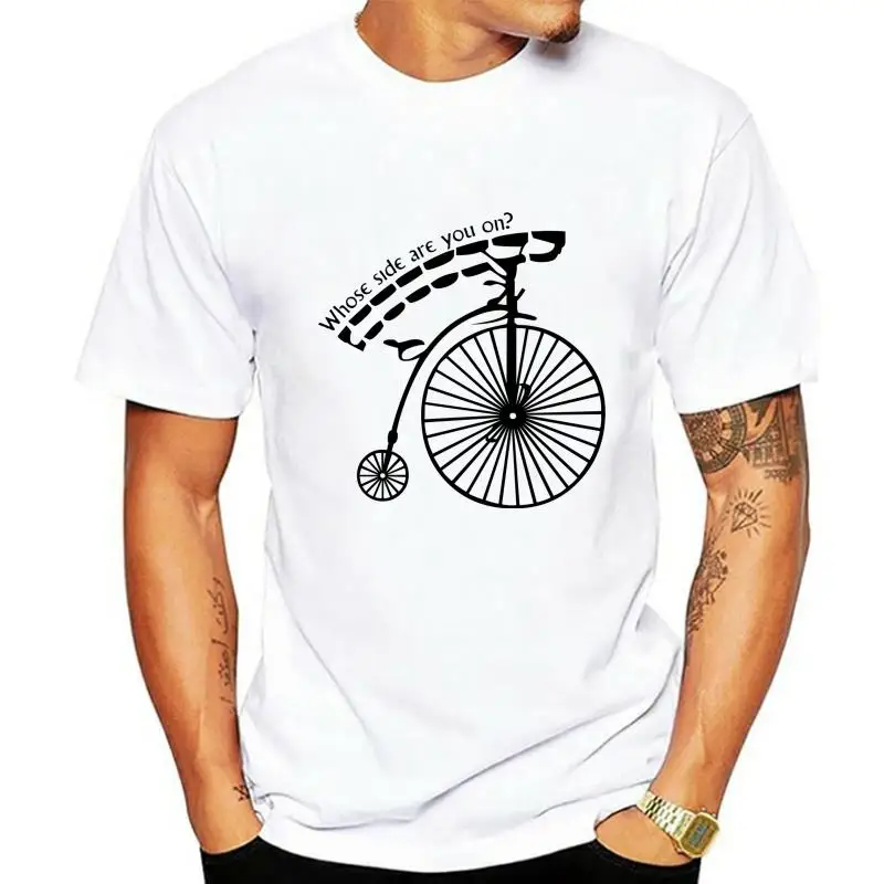 

A Tribute To The Prisoner T-Shirt - Whose Side Are You On Penny Farthing Cult TV Cotton Tee Shirt Personality Custom