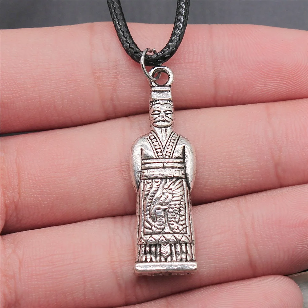 Ожерелье-цепочка унисекс в ретро-стиле под старину, серебро, 39x12x5 мм