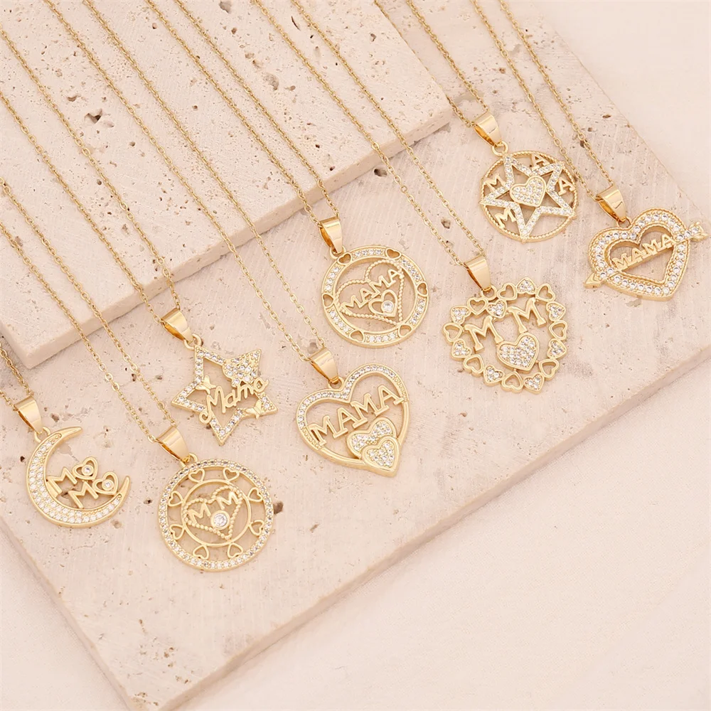 Женская цепочка с кулоном в виде буквы мама |