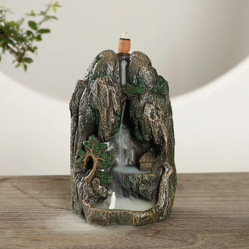 

Landscape Waterfall Aromatherapy Furnace Craft Gift Backflow Creative Resin Backflow Sandalwood Aromatherapy Furnace Ornaments