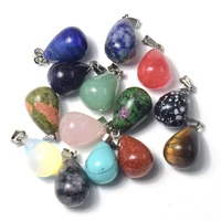 2022 10pcs atural stone pendants diy lapis opal crystal colorful turquoises charm necklace jewelry accessories for women new
