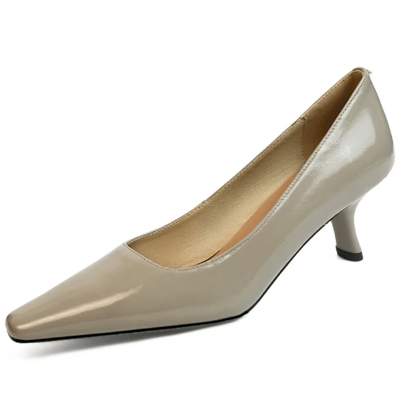 

Dilalula Elegant Concise Fashion Women Pumps Spring Autumn Office Ladies Party Dress Thin High Heels Genuine Leather Shoes Woman