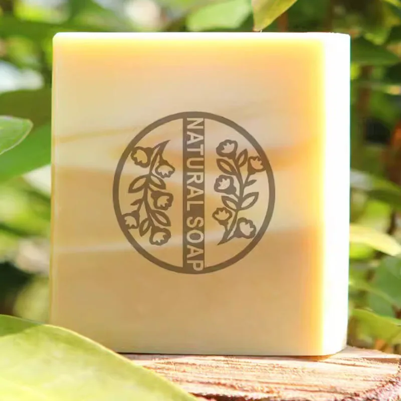 Цветочная прозрачная печать ручной работы из натурального мыла без ручки