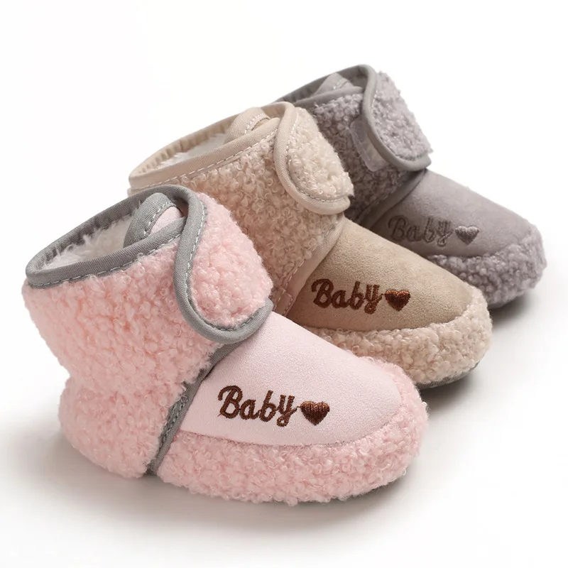 

Newborn Baby Shoes Boys Girls Toddler Sneakers Soft Bottom Infant Flats Warm Snow Boots KF684