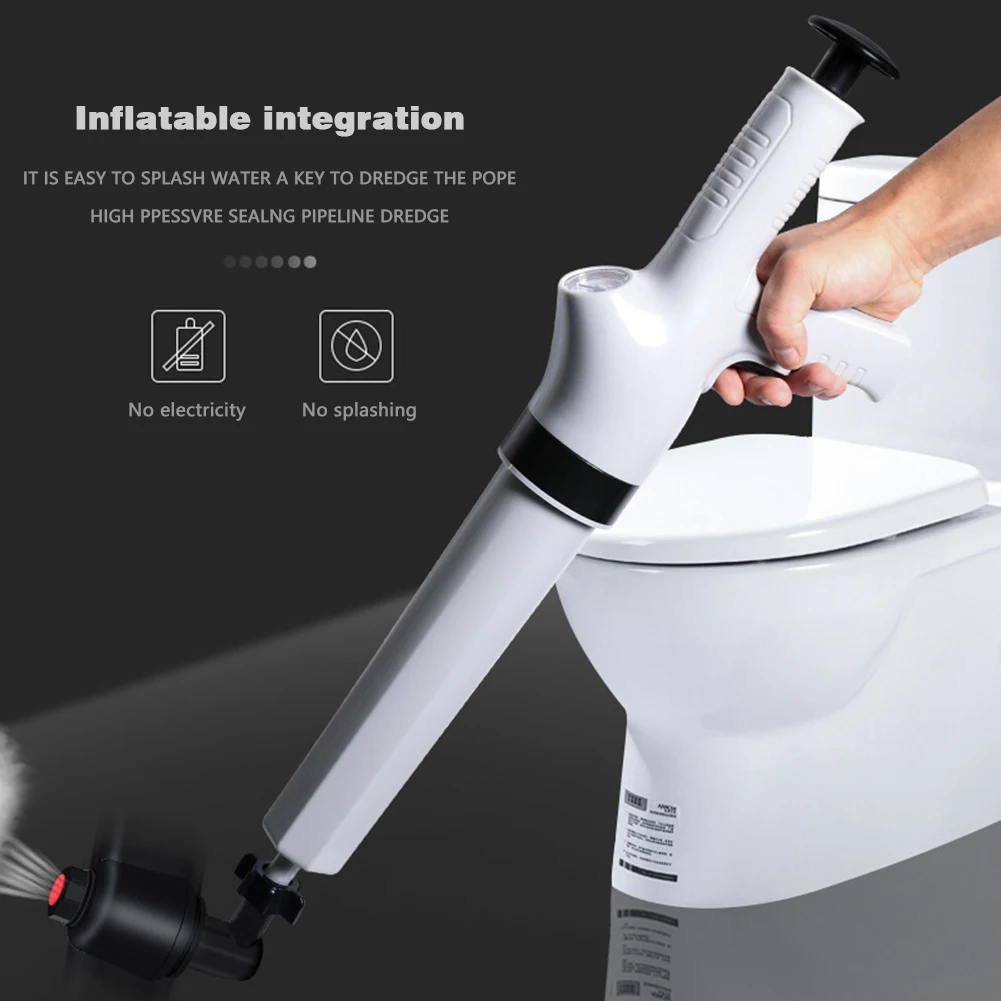 

High Pressure Air Drain Blaster Sink Plunger Toilet Bathroom Sink Dredger Tools Household Toilet Dredge Sewer Sink Cleaner