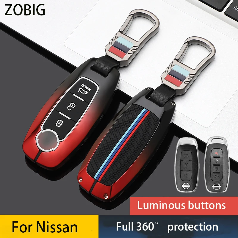 

ZOBIG Zinc Alloy Car Remote Key Fob Case Cover For Nissan Qashqai Altima Ariya 2022 Original remote control key shell