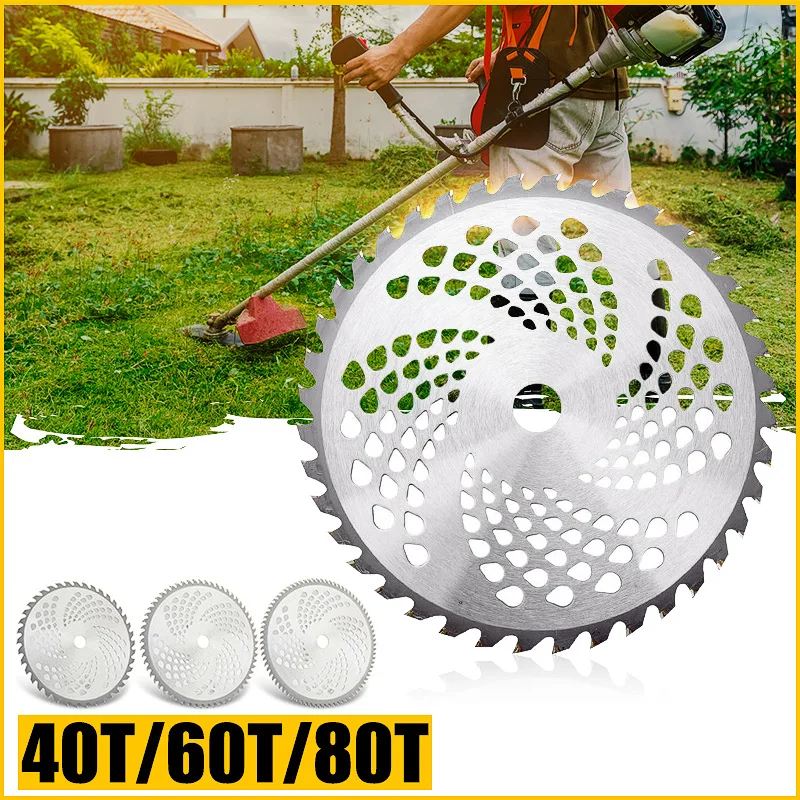 

255mm 40T/60T/80T Brush Cutter Blade Lawn Mower Cutter Replacement Circular Saw Blade For Cutting Grass,Tree Trimmer Blade