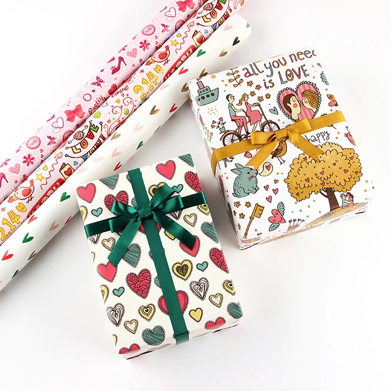 

Valentine's Day Wrapping Paper Holiday Gift Box Decorative Gift Wrapping Brand New Decorative Gift Wrapping Craft Wrapping Paper