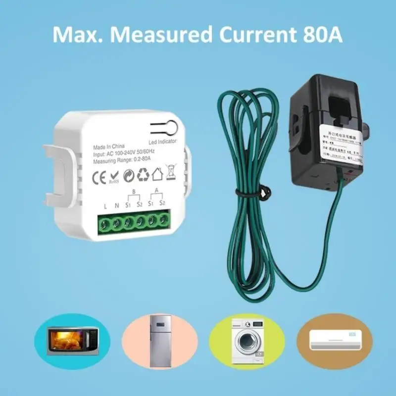 Фото Energy Meter Energy с зажимами преобразователей тока, сенсационные измеритель потребления электроэнергии №4