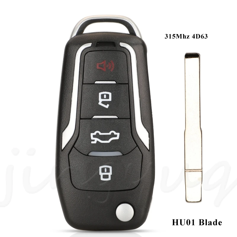 

Модернизированный дистанционный брелок jingyuqin 315 МГц 4D63 для Ford Escape Focus C-Max Transit F250 F350 F450 F550 OUCD 6000022 CWTWB1U793