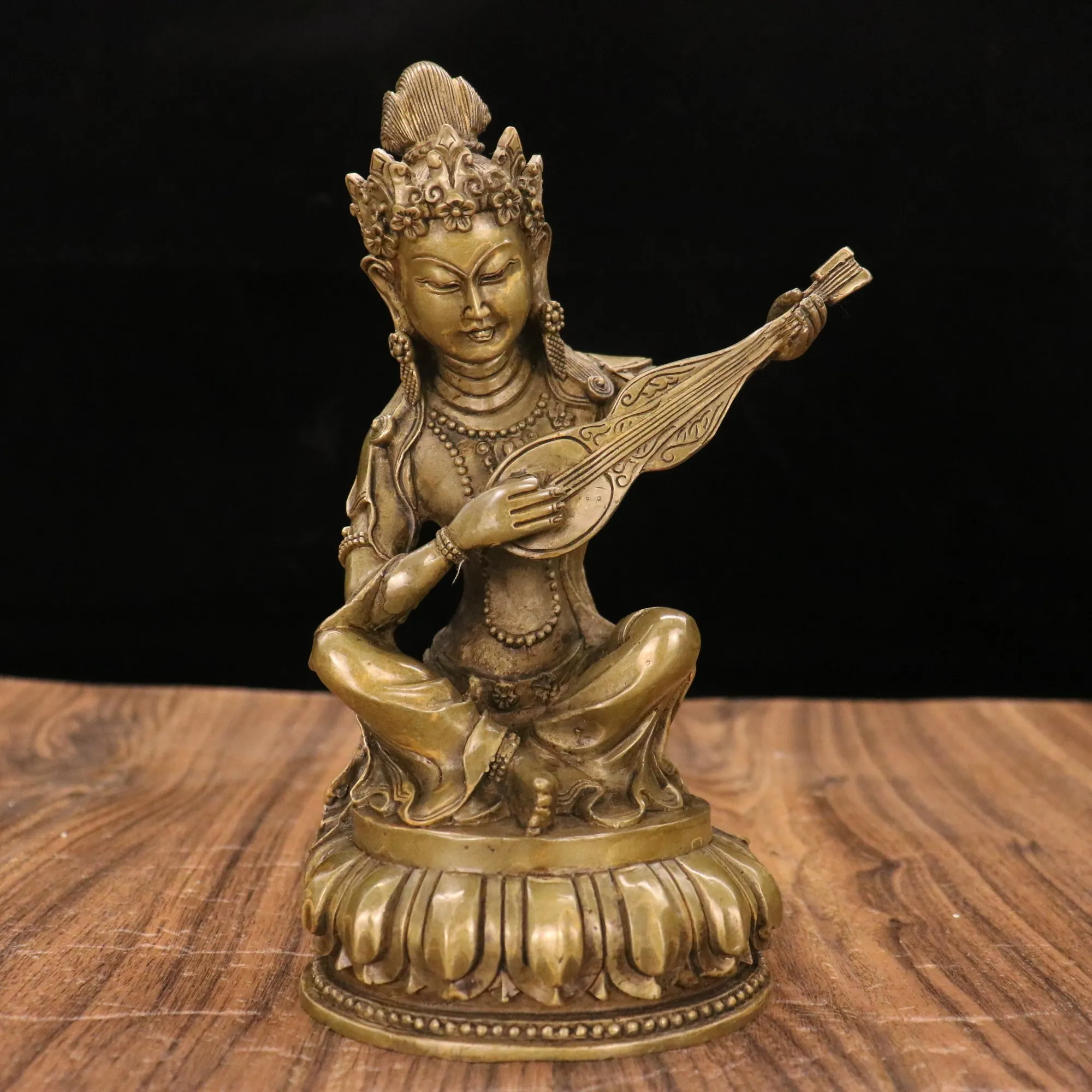 

Pure copper pure handmade Tibetan miaoyin Buddha mother statue