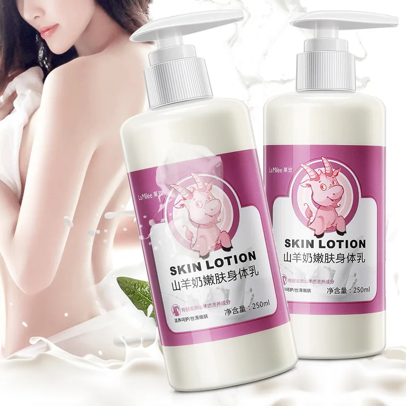 

250ml GoatMilk Skin Silky Body Lotion Moisturizing Whitening Cream Improve Rough Dry Skin Deep Nourishment Body Care
