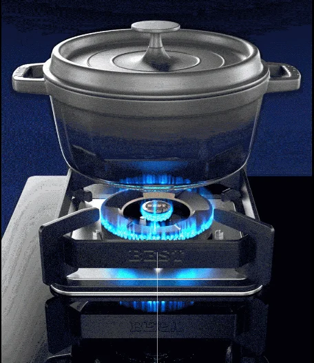 Мощная газовая плита встроенная и Настольная с защитой от детей закаленным