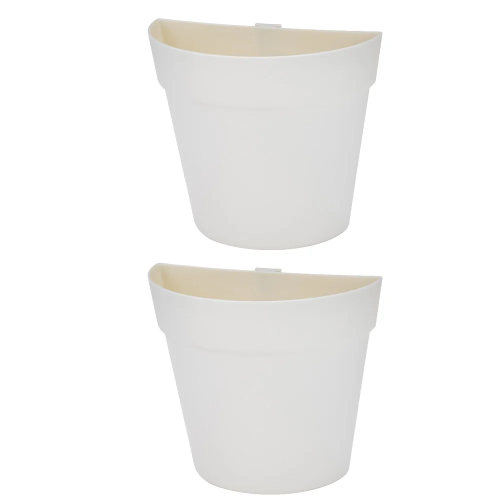 

Hanging Planter Wall Flower Pot Pots Plastic Mounted Planters Outdoor Flowerpot Garden Orchid Railing Fence Balcony Basket