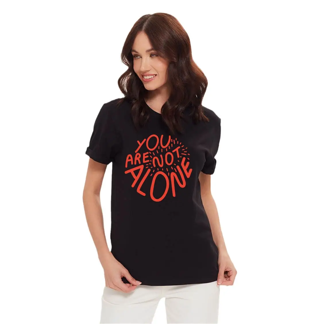 Женская хлопковая Футболка с круглым вырезом, разных цветов