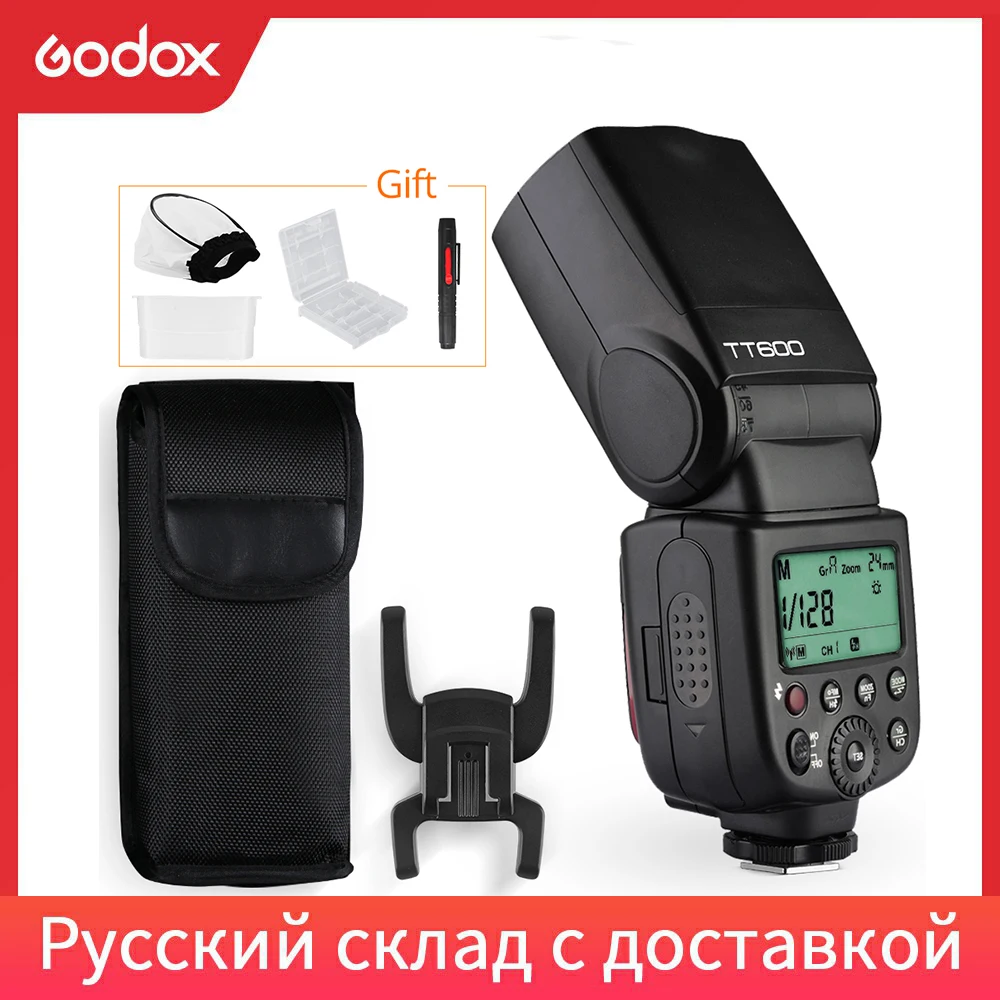 Беспроводная вспышка Godox TT600 Speedlite 2 4G GN60 Master/Slave для камеры Canon Nikon Sony Pentax Olympus Fuji Lumix -