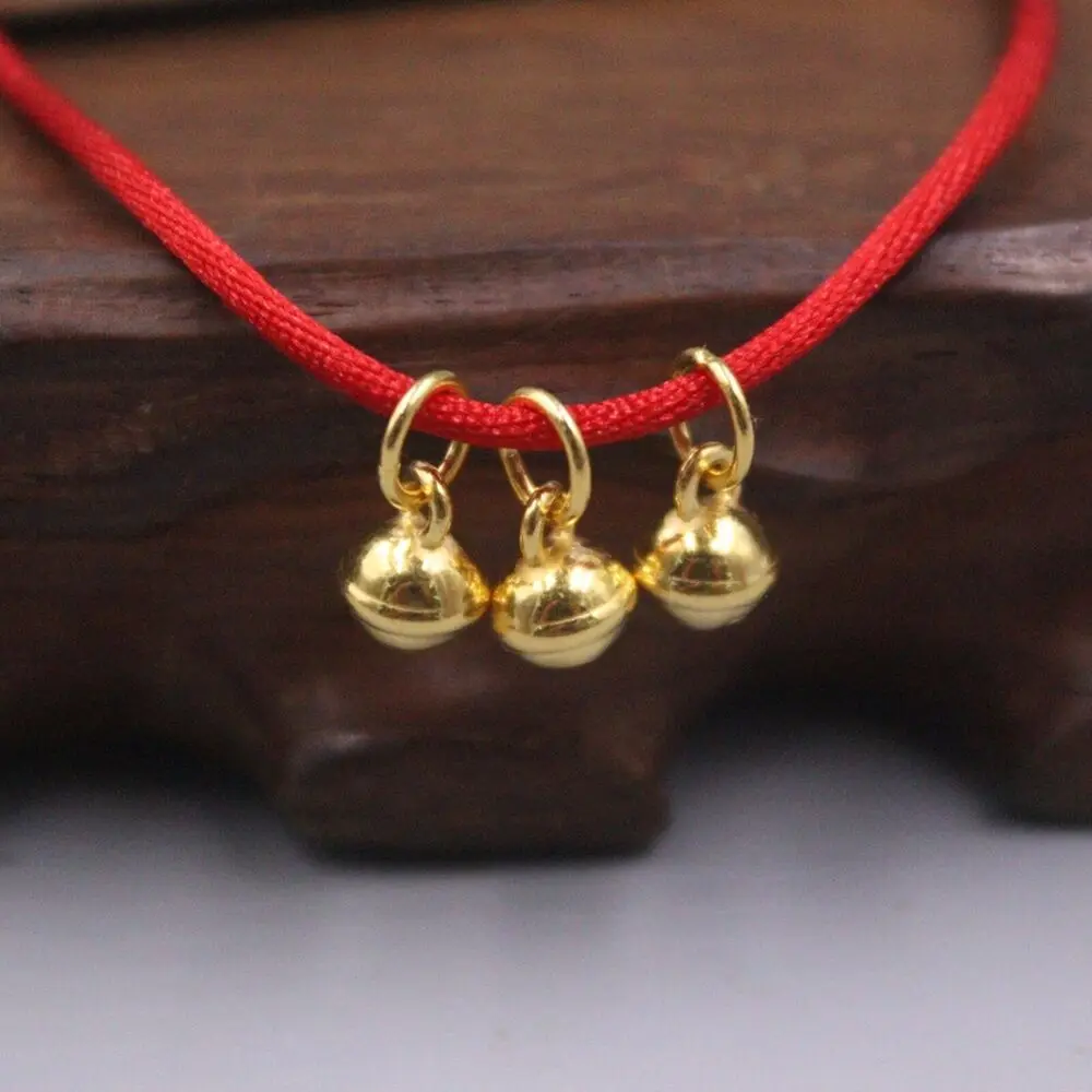 

1PCS Pure 999 24k Yellow Gold Pendant Men Women 3D DIY Bell Pendant