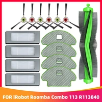 for irobot roomba combo r113840 robot vacuum cleaner main brush side brush hepa filter mop cloths rag spare parts accessories