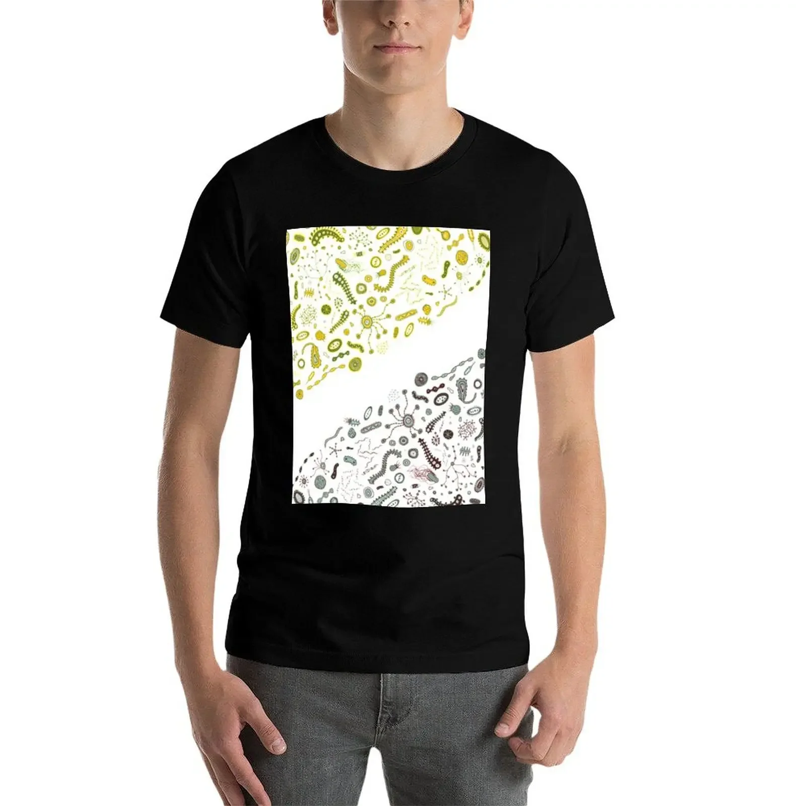 Микробиограмная Микробиология - Бактерии зонтовая биология Футболка с