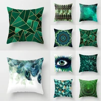green series cushion cover eye geometry abstract pillow case decorative sofa pillow covers home decor throw pillowcase 4545cm